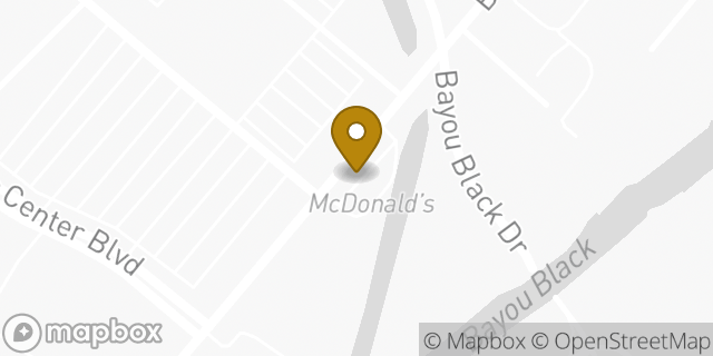 Map showing the location of McDonald's in Houma, LA 70360