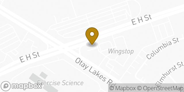 Map showing the location of Bank of America Walk-Up ATM | Otay Lakes Plaza in Chula Vista, CA 91913