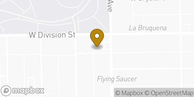 Map showing the location of Dunkin' in Chicago, IL 60622