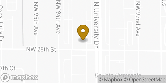 Map showing the location of Starbucks in Coral Springs, FL 33065