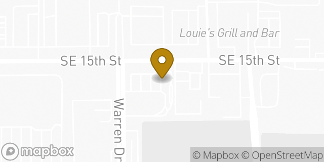 Map showing the location of SE 15th Street in Midwest City, OK 73110