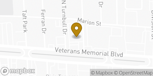 Map showing the location of Chase Bank in Metairie, LA 70002