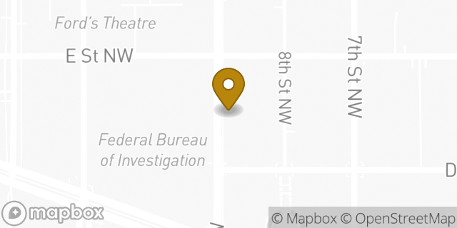 Map showing the location of Penn Quarter KinderCare in Washington, DC 20004