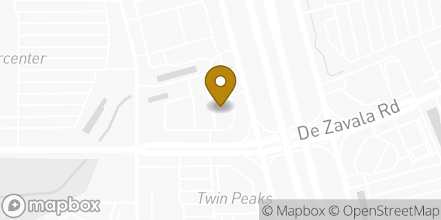 Map showing the location of De Zavala & I10 in San Antonio, TX 78249