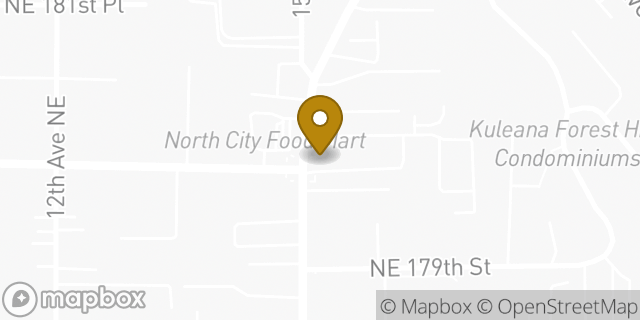 Map showing the location of Subway in Shoreline, WA 98155