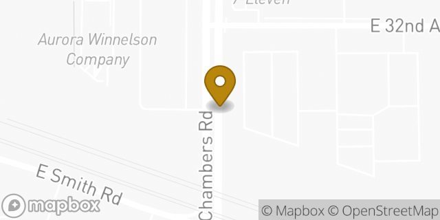 Map showing the location of ATM 7ELEVEN-FCTI in Aurora, CO