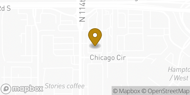Map showing the location of Starbucks in Omaha, NE 68154