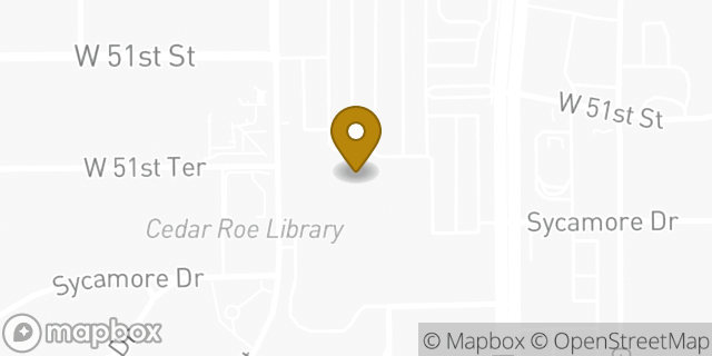 Map showing the location of Walmart in Roeland Park, KS 66205