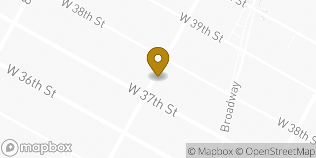 Map showing the location of Chipotle Mexican Grill in New York, NY 10018