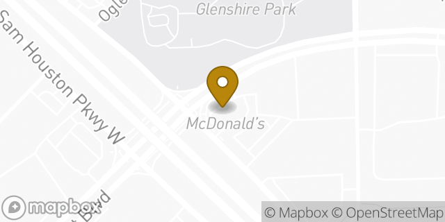 Map showing the location of McDonald's in Houston, TX 77031
