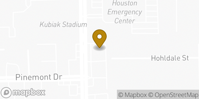 Map showing the location of Bank of America in Houston, TX 77091