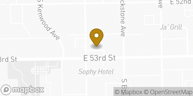 Map showing the location of Dunkin Donuts in Chicago, IL 60615