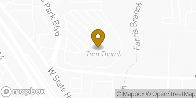 Map showing the location of Tom Thumb in Grapevine, TX 76051