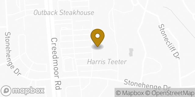 Map showing the location of ATM Harris Teeter in Raleigh, NC 27613