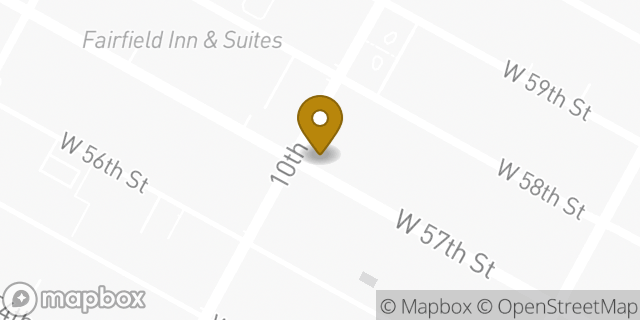Map showing the location of Starbucks in New York, NY 10019