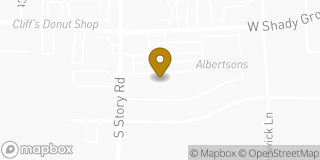 Map showing the location of Subway in Irving, TX 75060