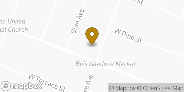 Map showing the location of Christ the Shepherd Lutheran Church in Altadena, CA 91001