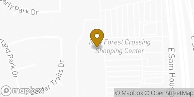Map showing the location of Amazon Locker - Roster in Houston, TX 77049