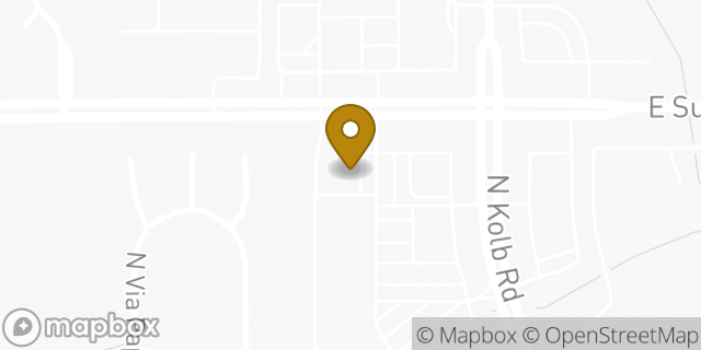Map showing the location of Banner University Medicine Primary Care Clinic in Tucson, AZ 85750