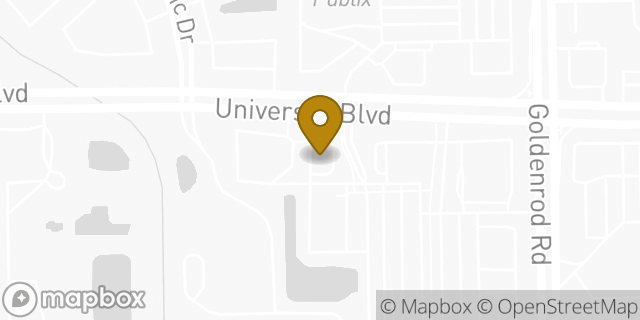 Map showing the location of Starbucks in Winter Park, FL 32792