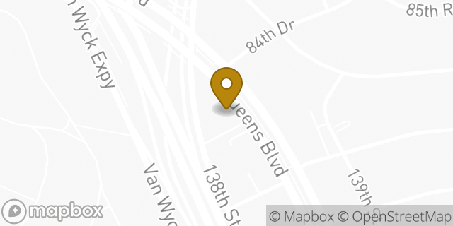 Map showing the location of Chase Bank in Jamaica, NY 11435