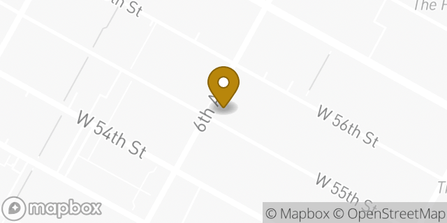 Map showing the location of Bank of America Walk-Up ATM | Midtown North in New York, NY 10019