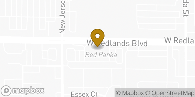 Map showing the location of Subway in Redlands, CA 92373