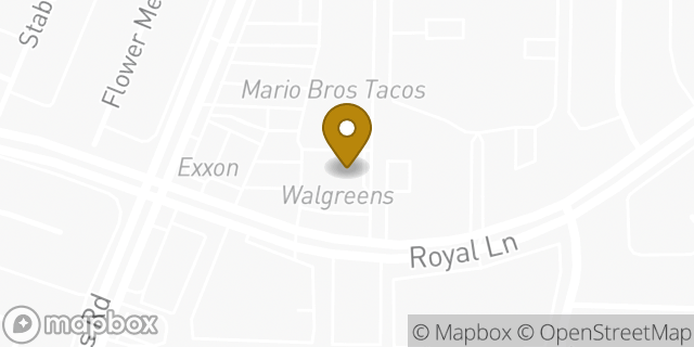 Map showing the location of ATM Walgreens in Dallas, TX
