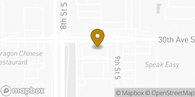 Map showing the location of Subway in Moorhead, MN 56560