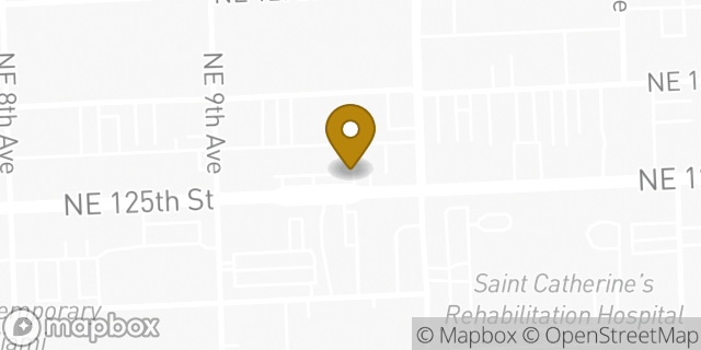 Map showing the location of Subway in North Miami, FL 33161