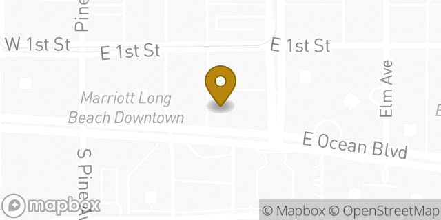 Map showing the location of Budget Car Rental in Long Beach, CA 90802