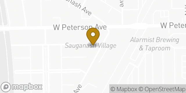 Map showing the location of Chase ATM in Chicago, IL 60646