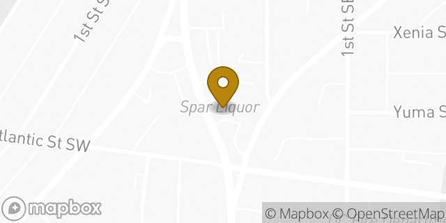 Map showing the location of AutoZone in Washington, DC 20032