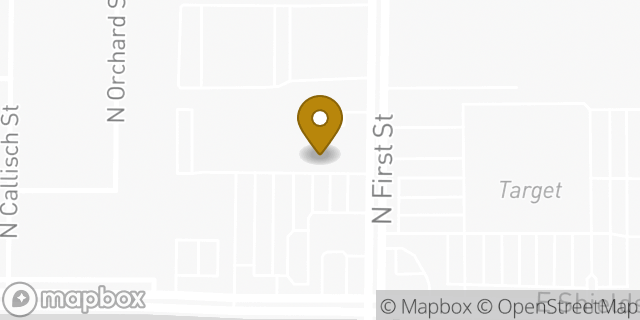Map showing the location of Subway in Fresno, CA 93726