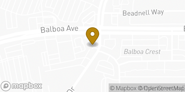 Map showing the location of AutoZone in San Diego, CA 92111