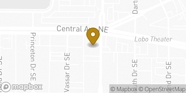 Map showing the location of Panera Bread in Albuquerque, NM 87106