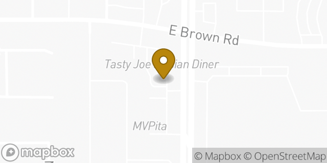 Map showing the location of Subway in Mesa, AZ 85205