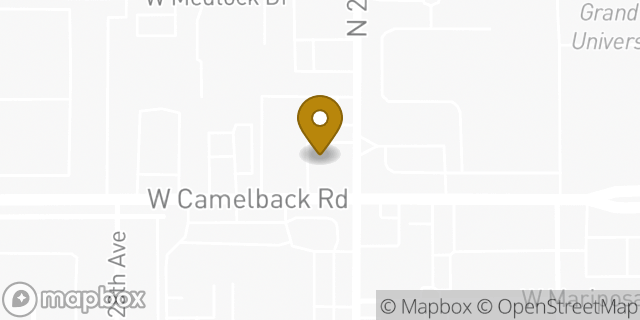 Map showing the location of Coinme in Phoenix, AZ 85017