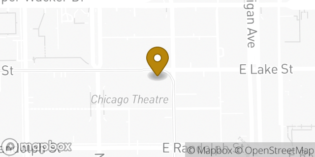 Map showing the location of Dunkin Donuts in Chicago, IL 60601