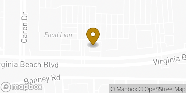 Map showing the location of McDonald's in Virginia Beach, VA 23452