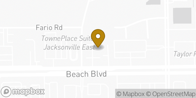 Map showing the location of AutoZone in Jacksonville, FL 32224