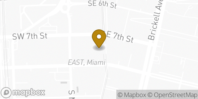 Map showing the location of Starbucks in Miami, FL 33130