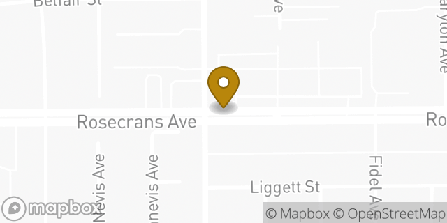 Map showing the location of Starbucks in Norwalk, CA 90650
