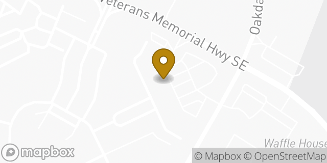 Map showing the location of The UPS Store in Mableton, GA 30126