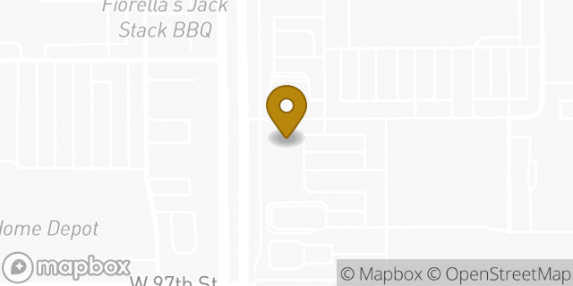 Map showing the location of LongHorn Steakhouse in Overland Park, KS 66212