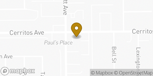 Map showing the location of Amazon Locker - Monty in Stanton, CA 90680