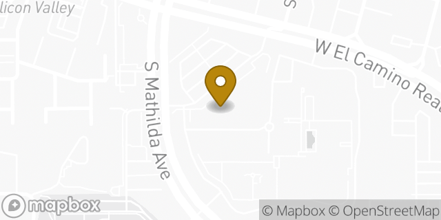 Map showing the location of Chipotle Mexican Grill in Sunnyvale, CA 94087