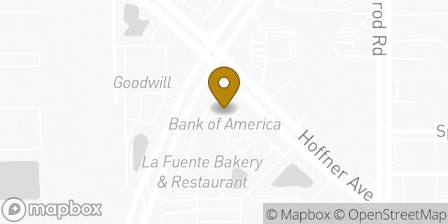 Map showing the location of Bank of America Financial Center in Orlando, FL 32822