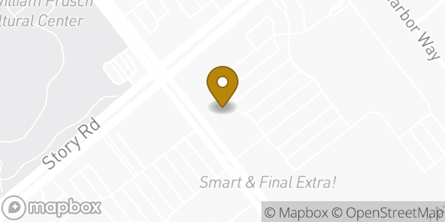 Map showing the location of Starbucks in San Jose, CA 95122