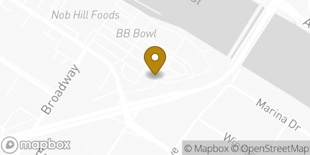 Map showing the location of Starbucks in Alameda, CA 94501